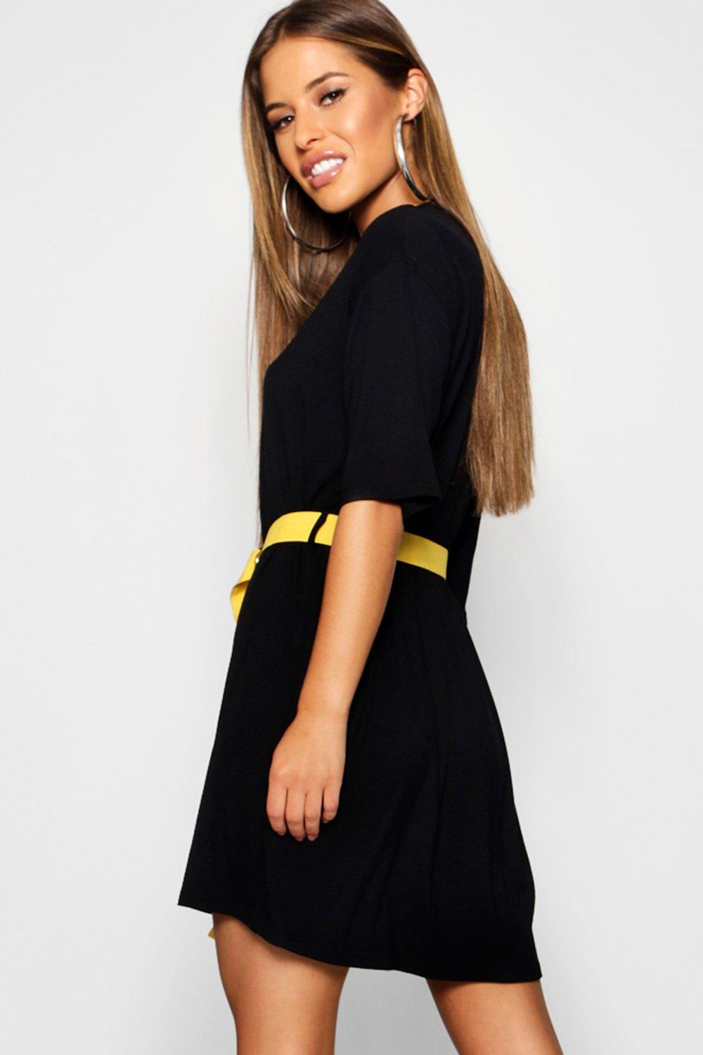 Petite Belted T Shirt Dress