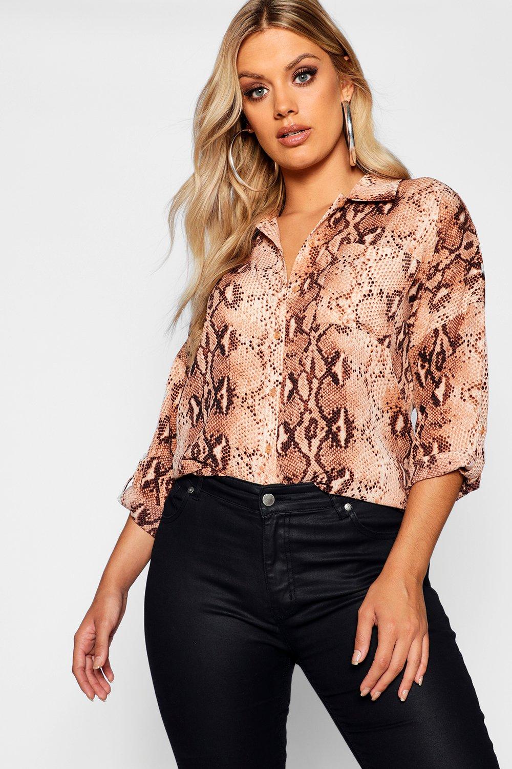 brown snakeskin shirt