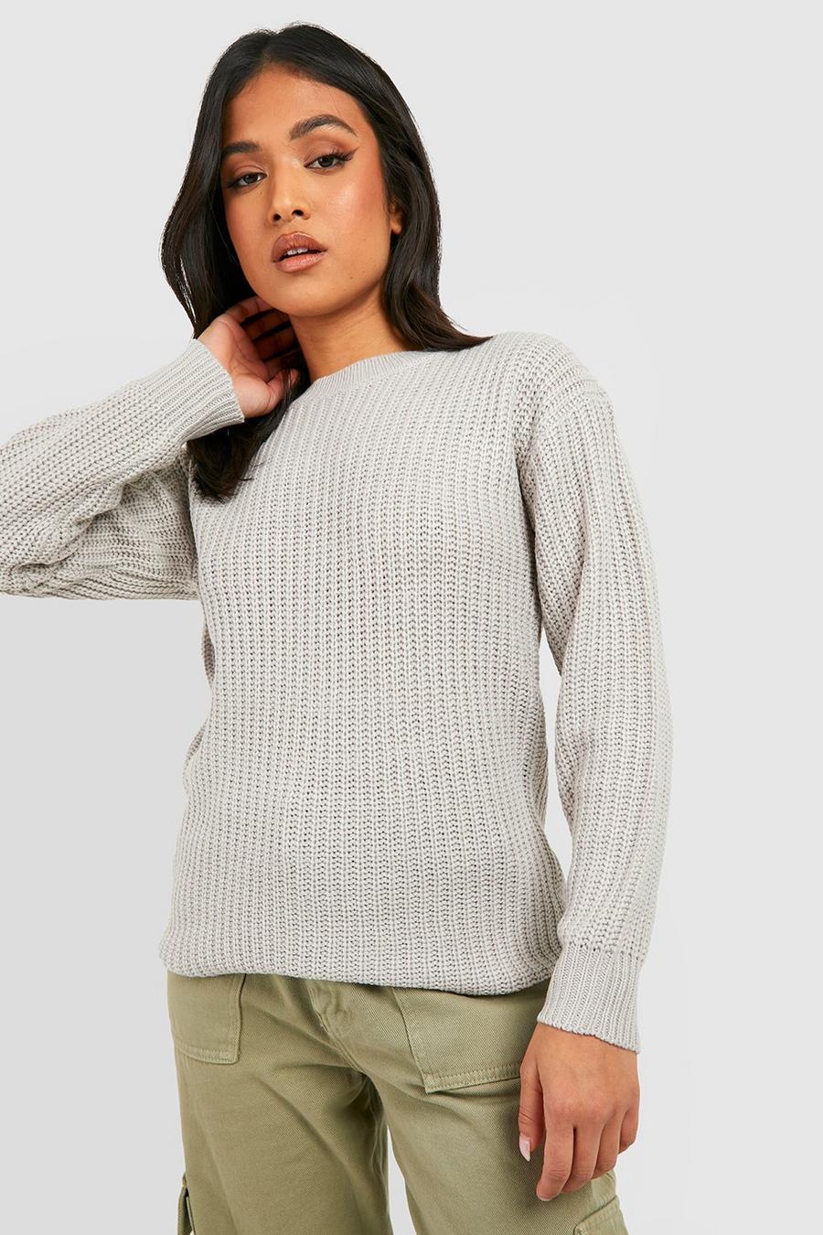 Grey marl Petite Ivy Oversized Sweater image number 1