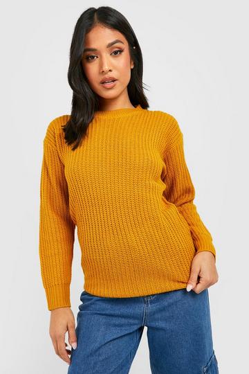 Mustard Yellow Petite Ivy Oversized Sweater