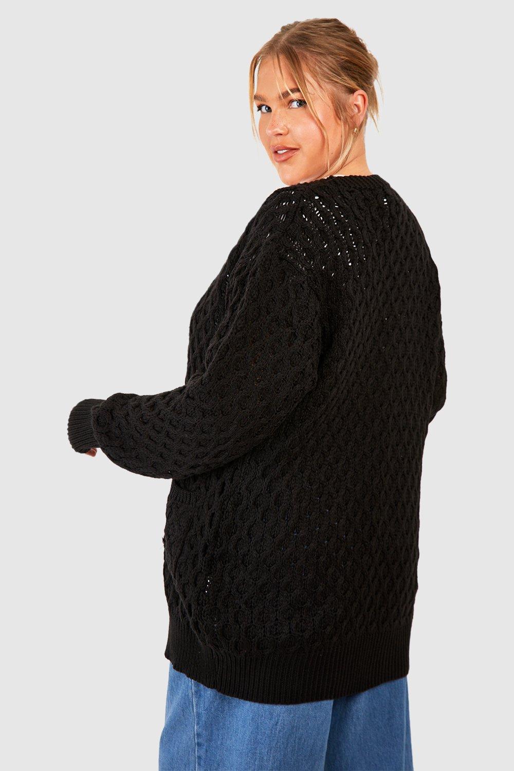 oversized crochet cardigan