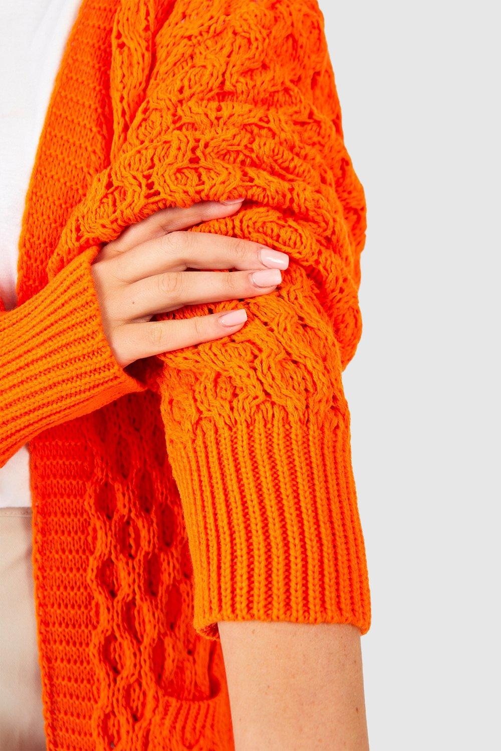 Oversized clearance orange cardigan