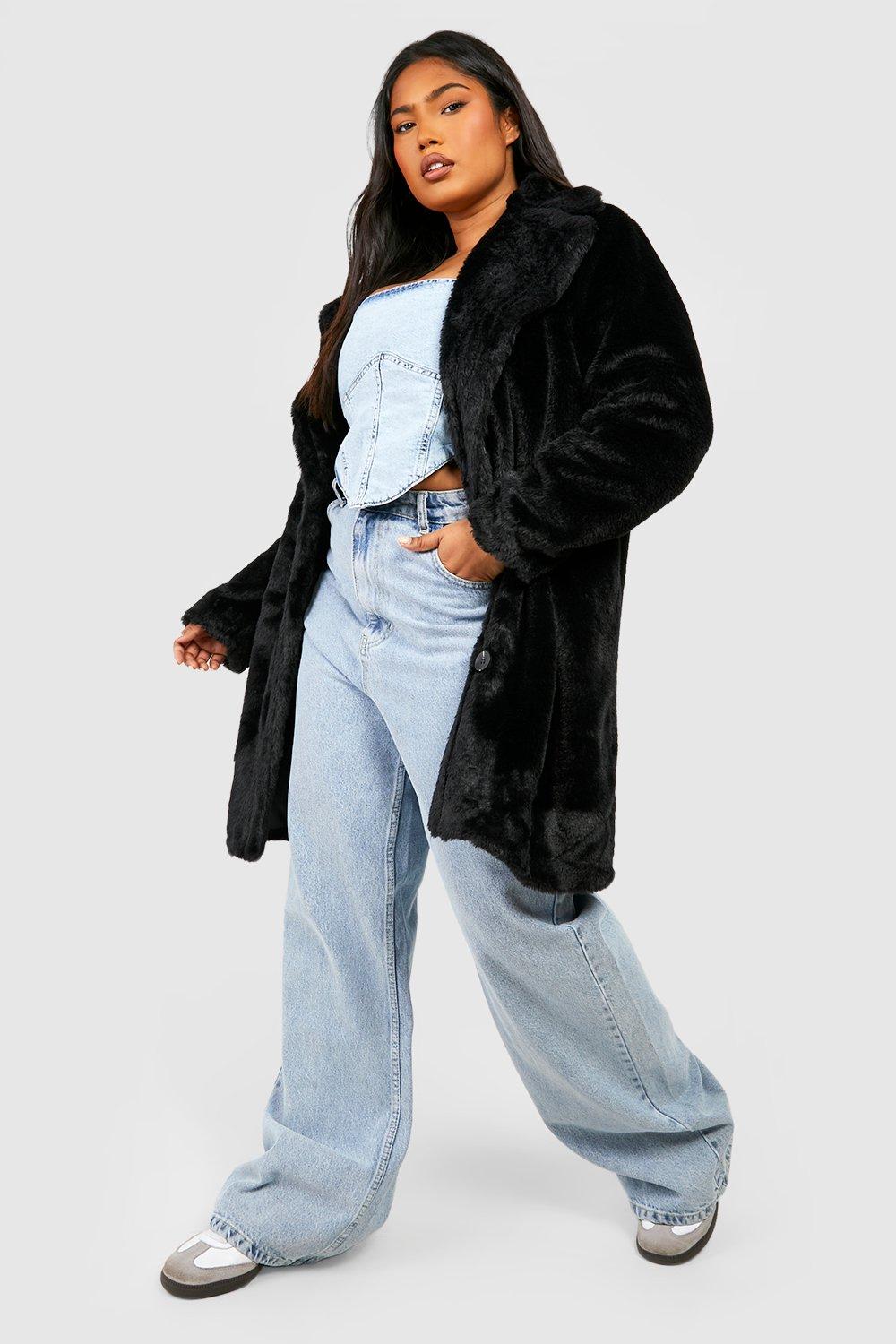 Faux fur coat outlet size 6