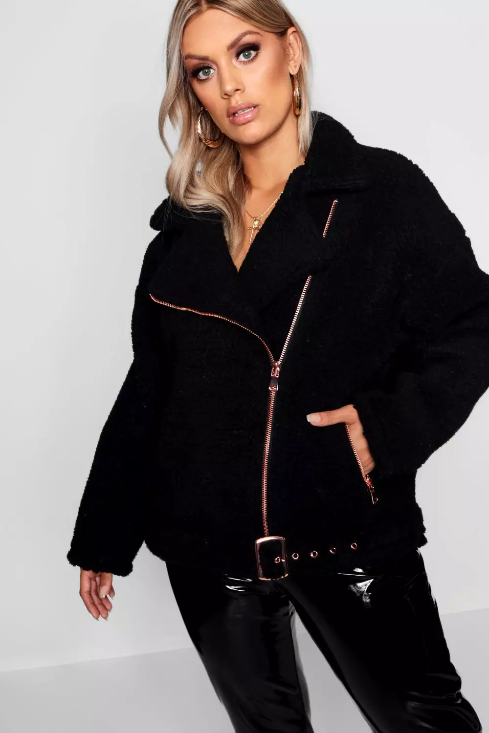 Fur biker jacket outlet womens