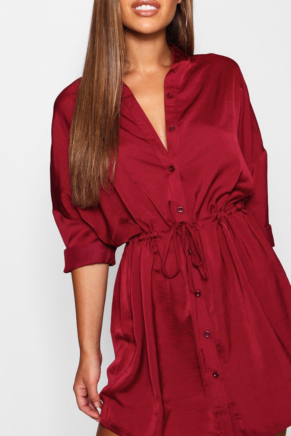 boohoo tie waist dress