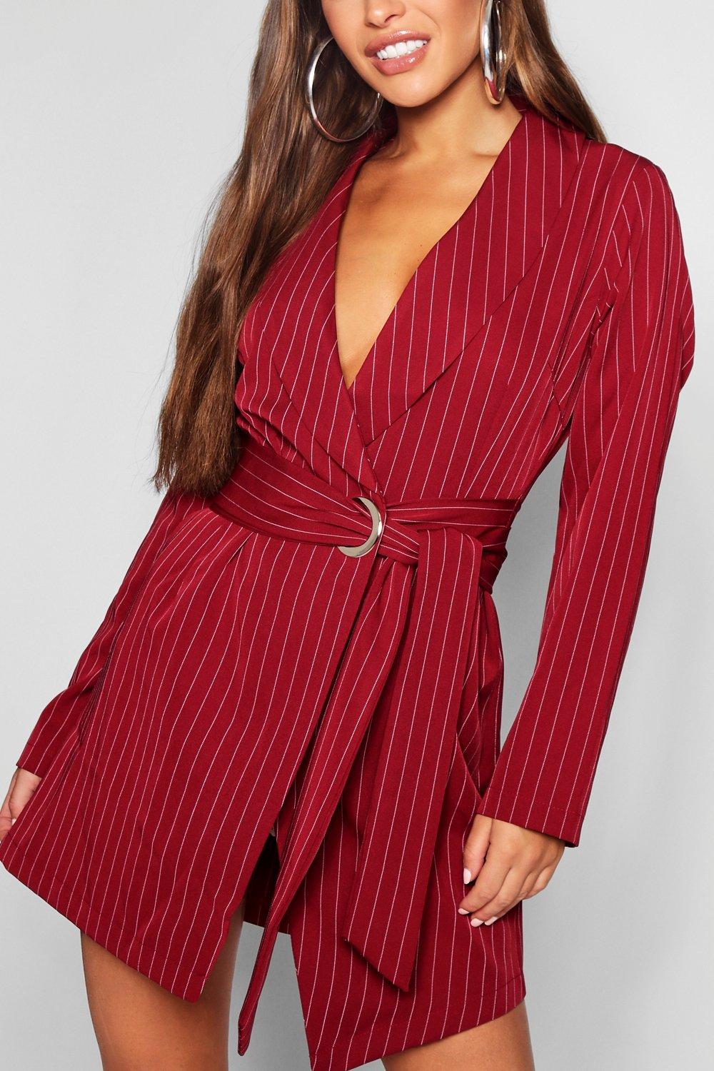 boohoo tie side blazer dress