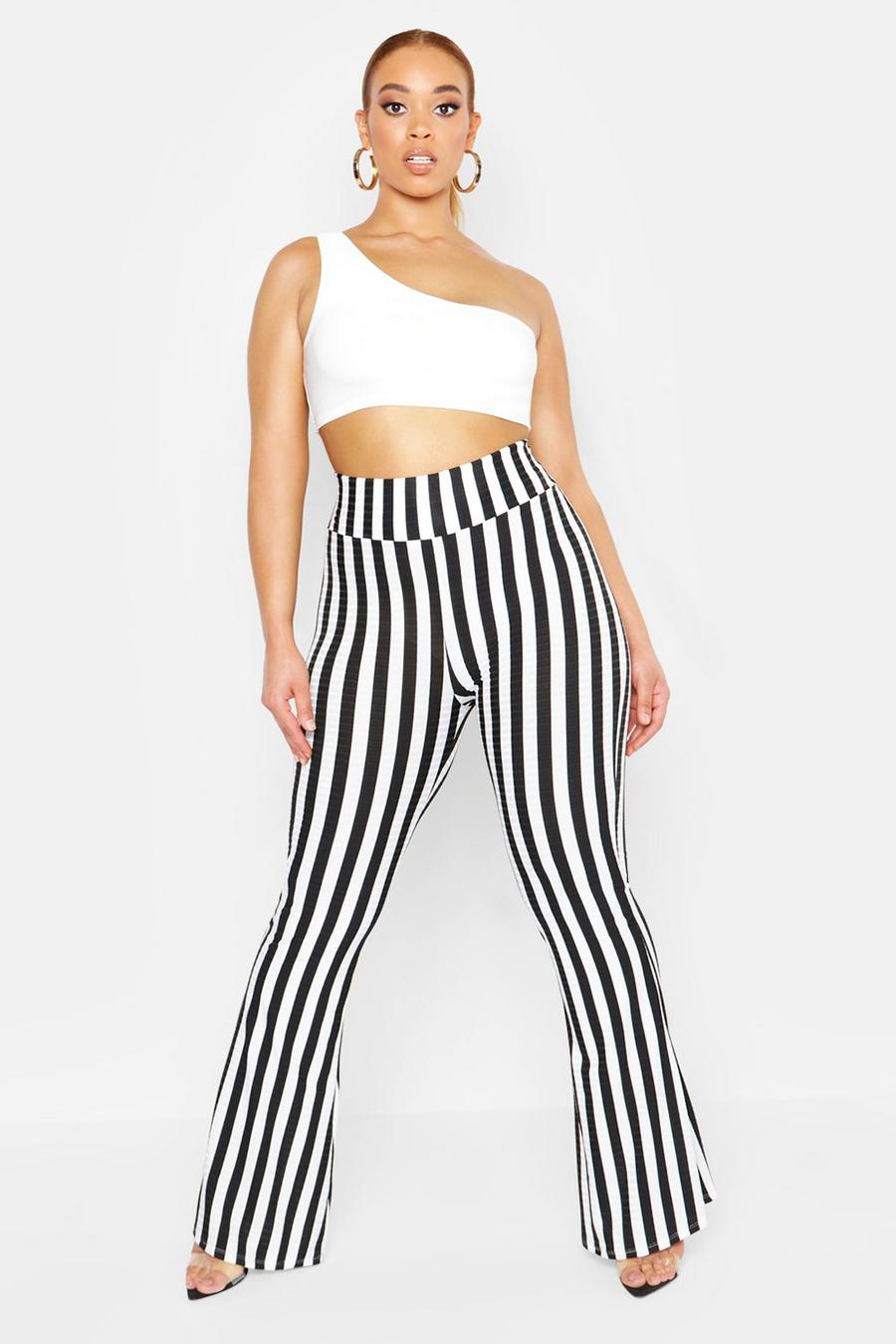 Plus Rib Stripe Flared Trouser image number 1