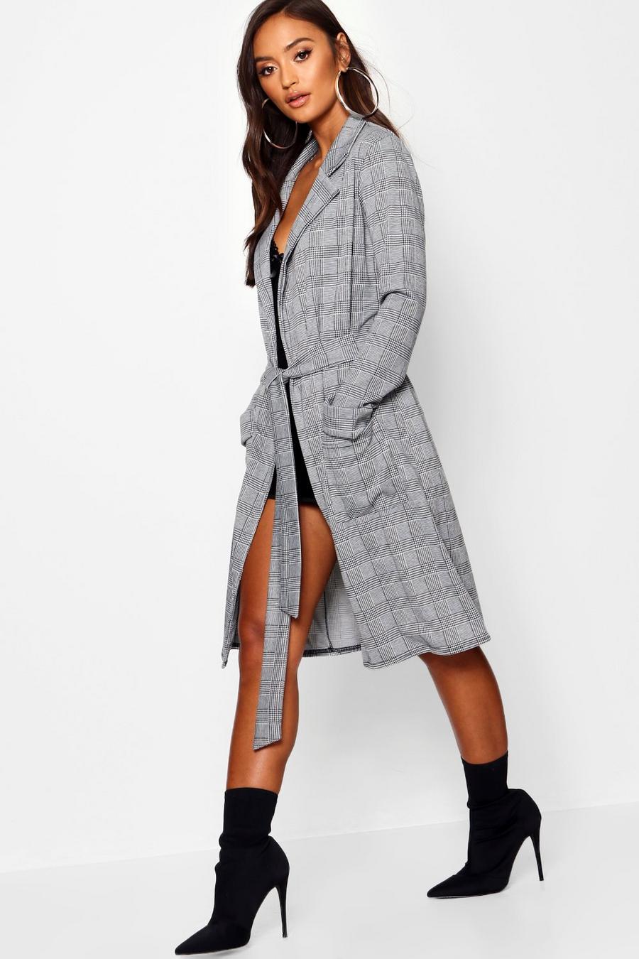 Petite Jacquard Dogtooth Check Duster image number 1