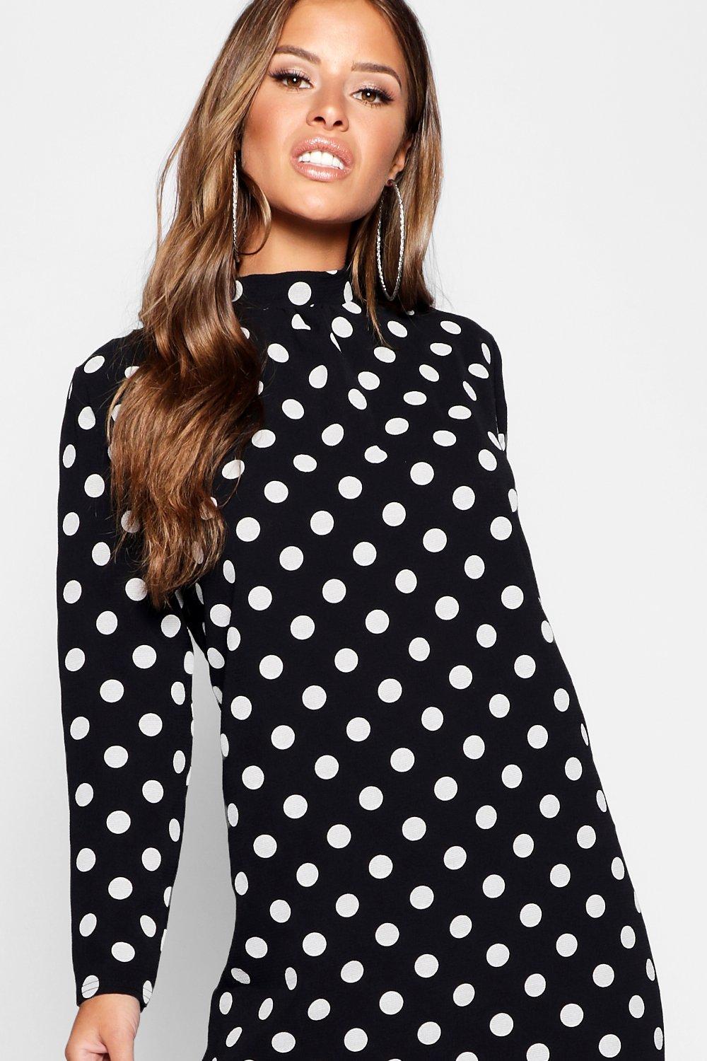 Spot high hotsell neck midi dress