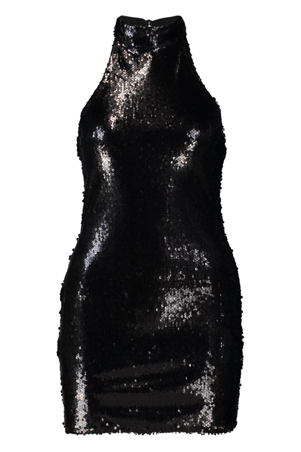 Black glitter split leg bodycon dress hotsell