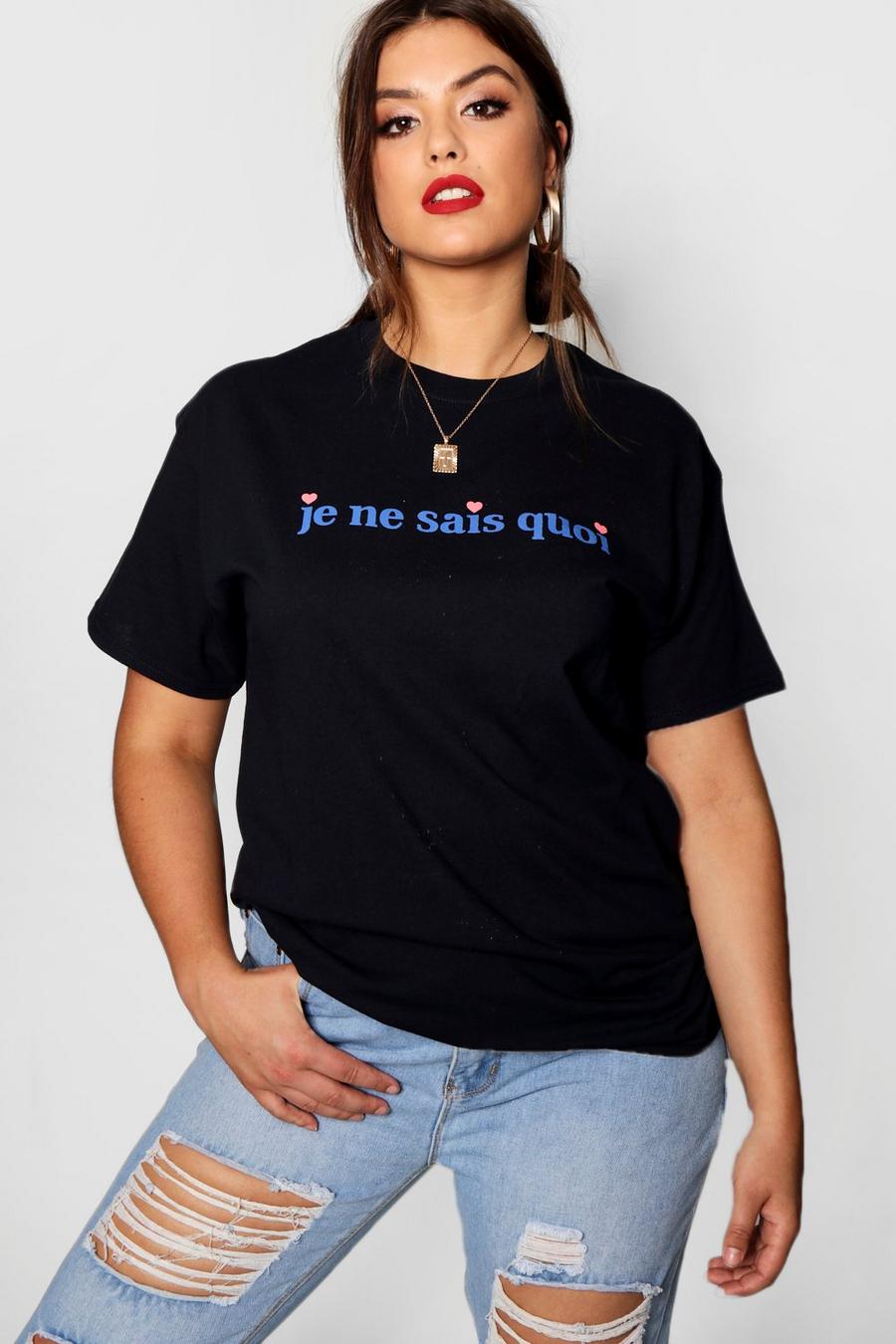 Camiseta con eslogan “Je Ne Sais Quoi” Plus image number 1