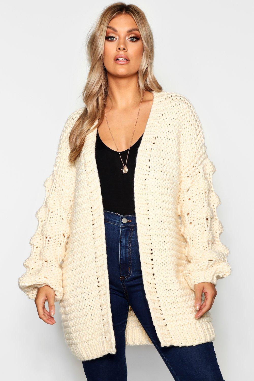 boohoo chunky knit cardigan