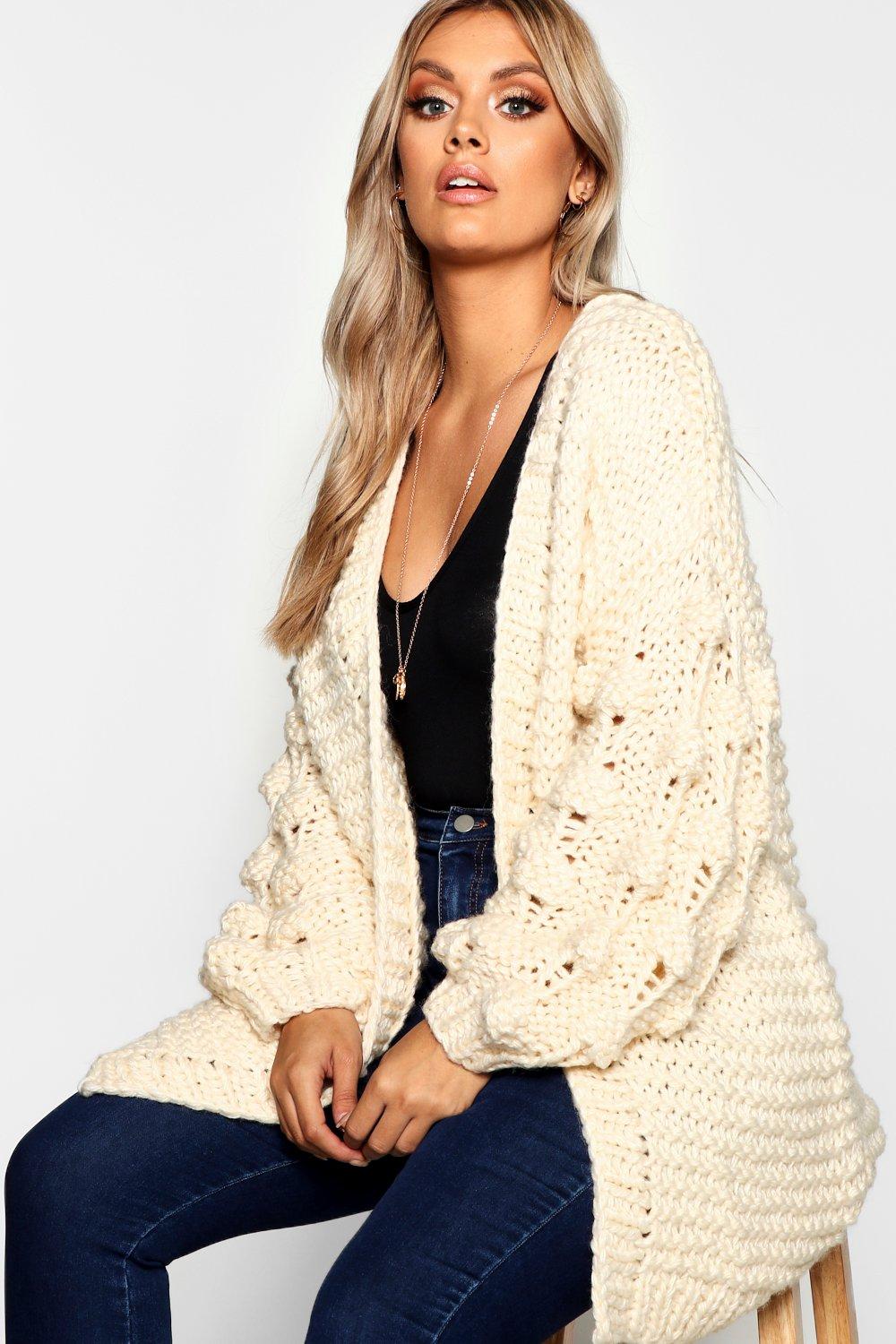 boohoo chunky knit cardigan