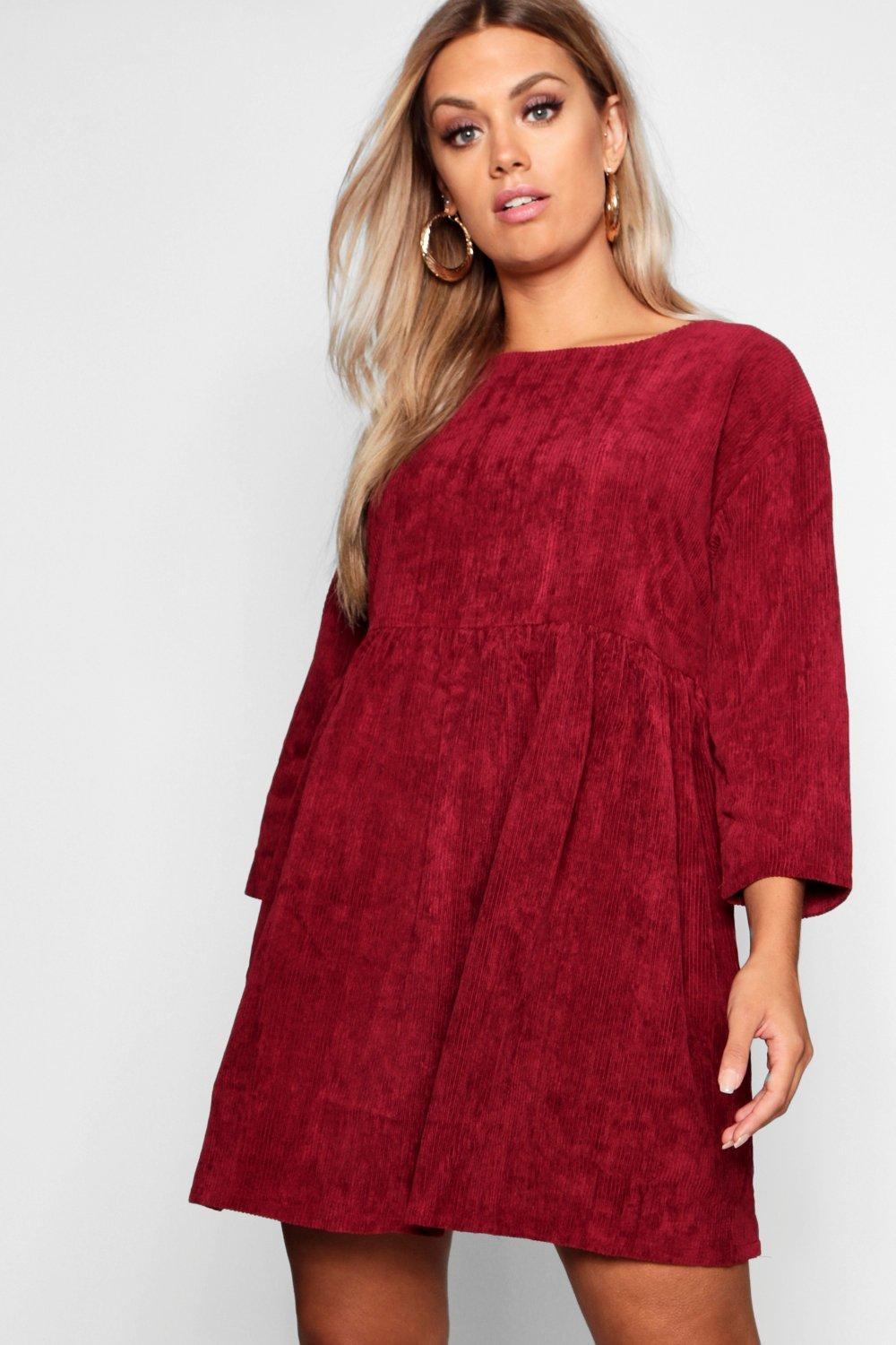 boohoo cord dress