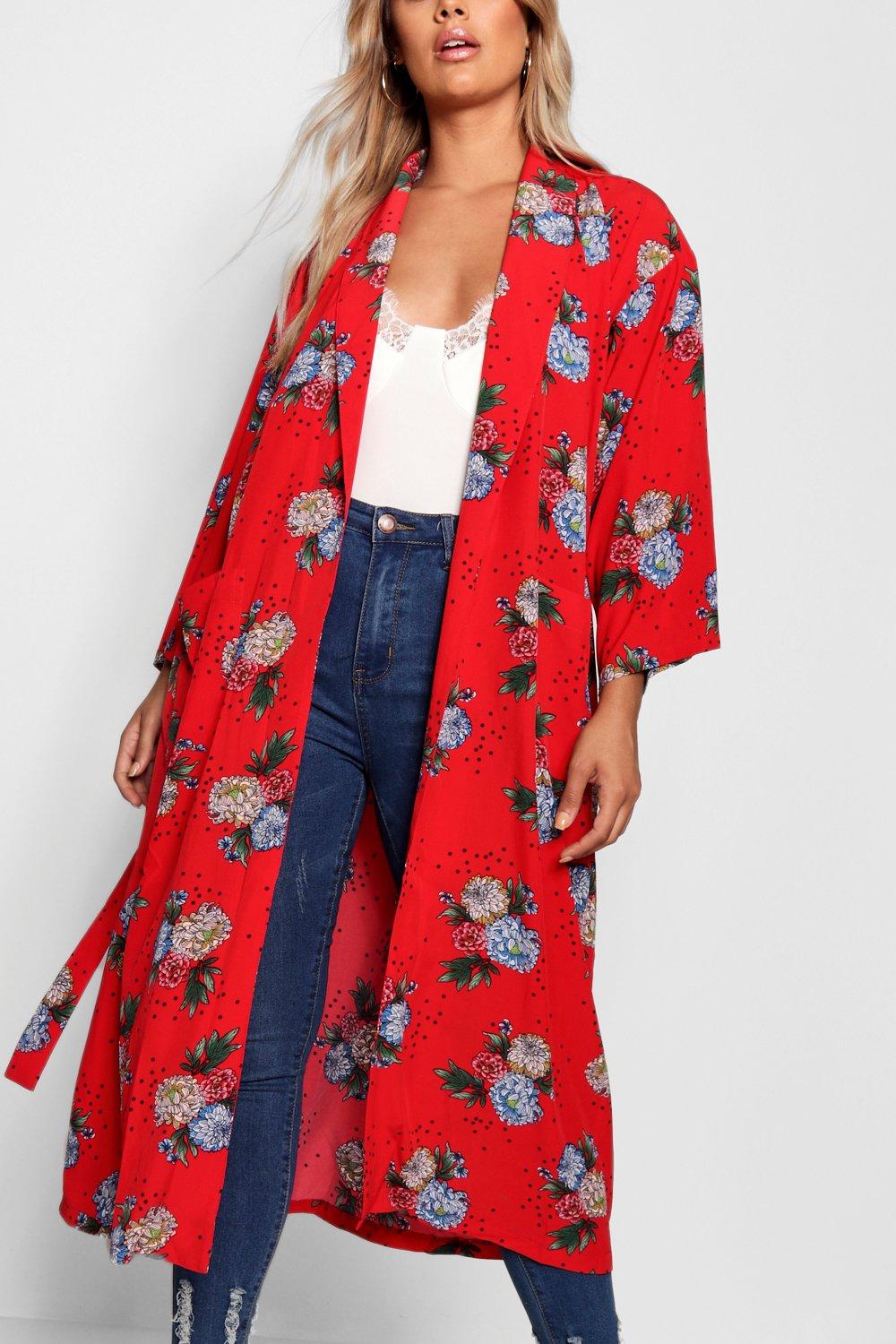 Floral on sale duster jacket