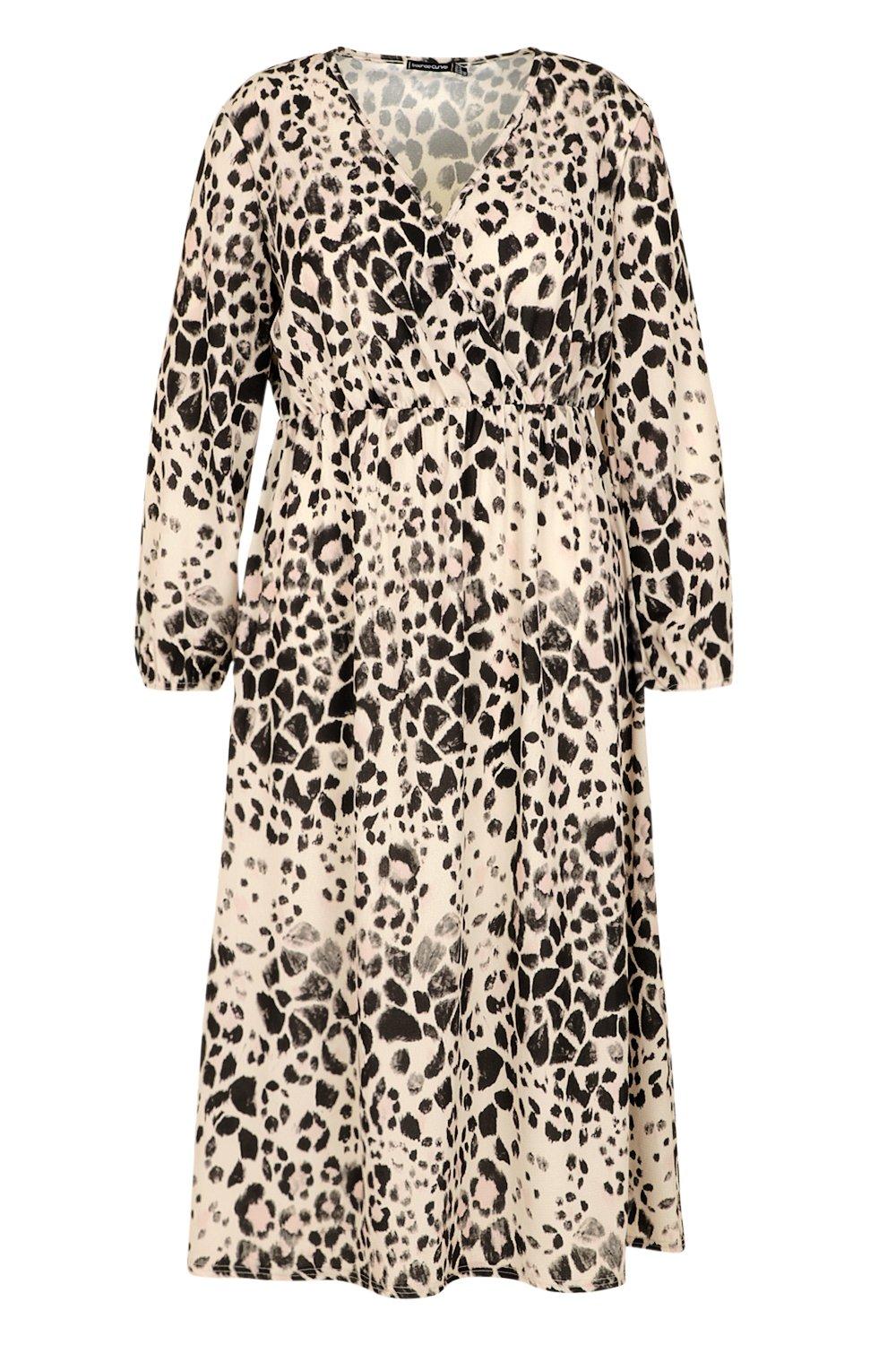 plus leopard midi dress