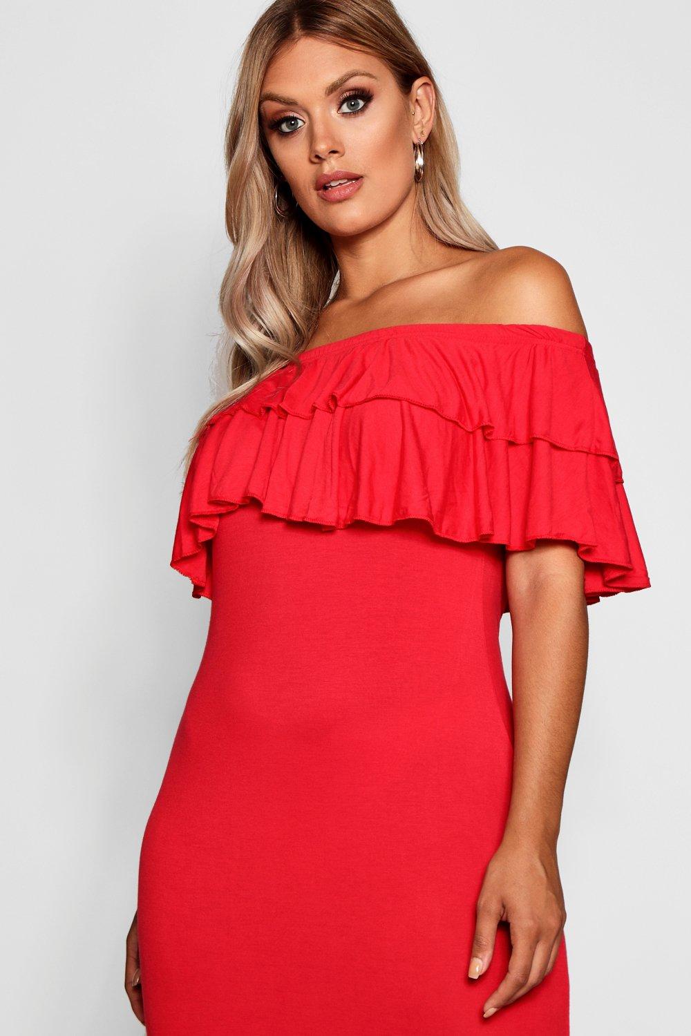 Boohoo robe epaule online dénudée