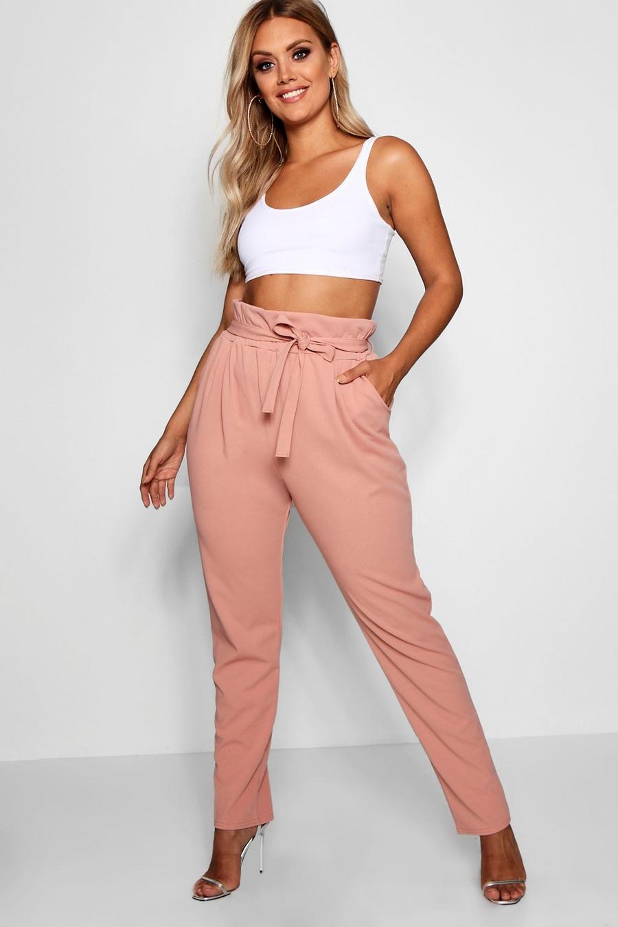 Plus - Pantalon fuselé froncé à la taille, Blush pink image number 1