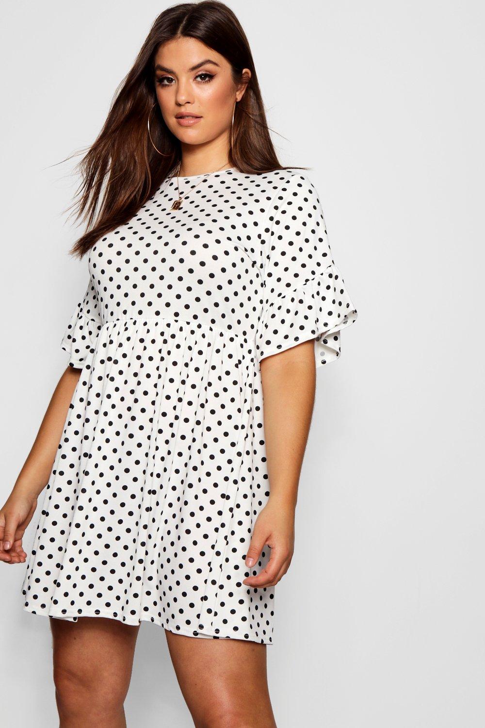 boohoo plus smock dress