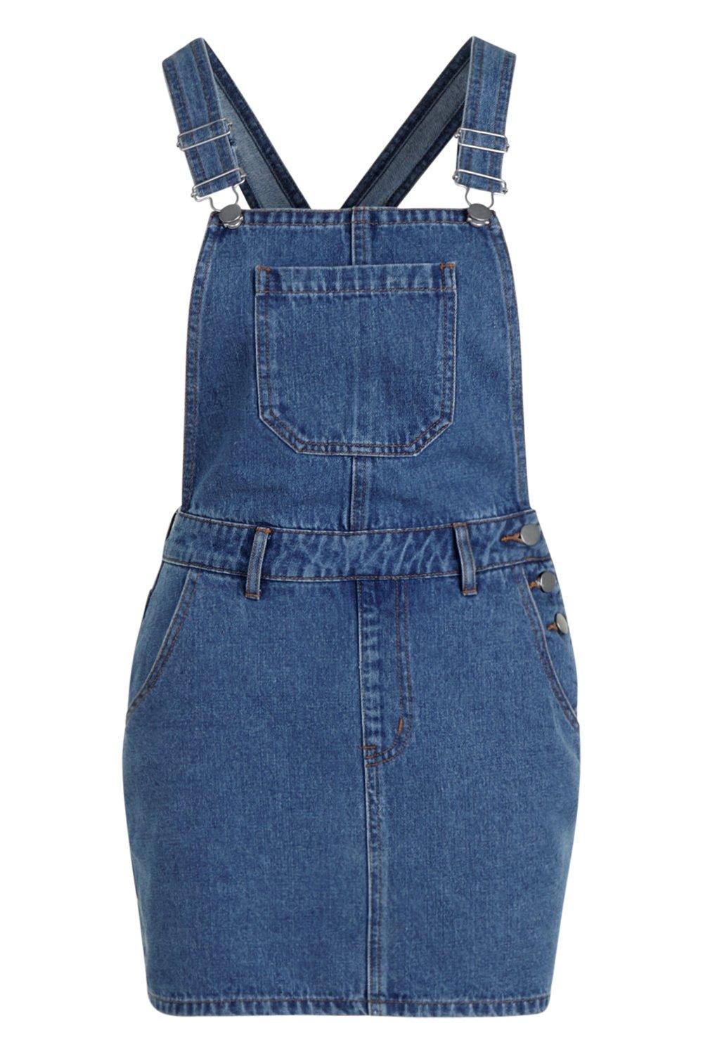 petite denim pinafore