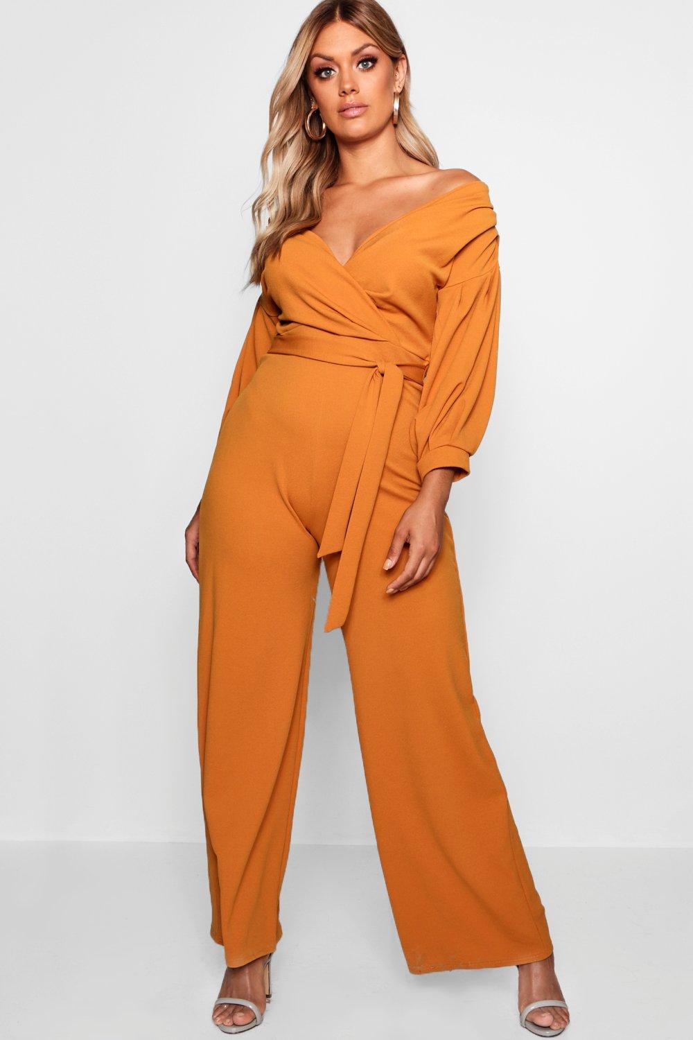 boohoo wrap jumpsuit