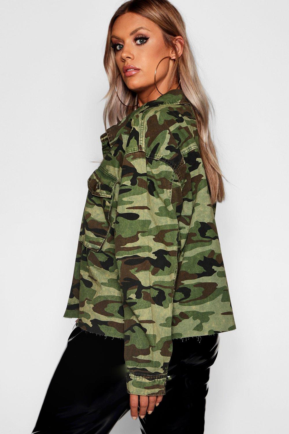 Plus Camo Raw Edge Jacket