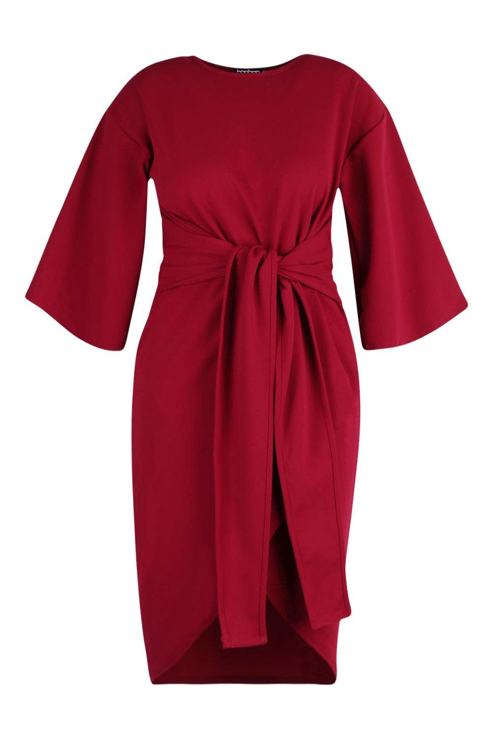 Boohoo kimono wrap dress 2025