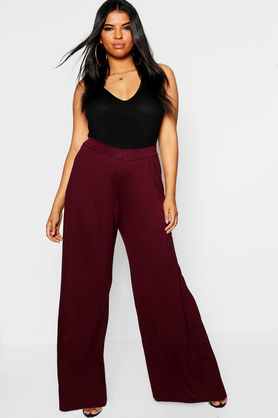 Berry Plus Jersey Wide Leg Pants image number 1