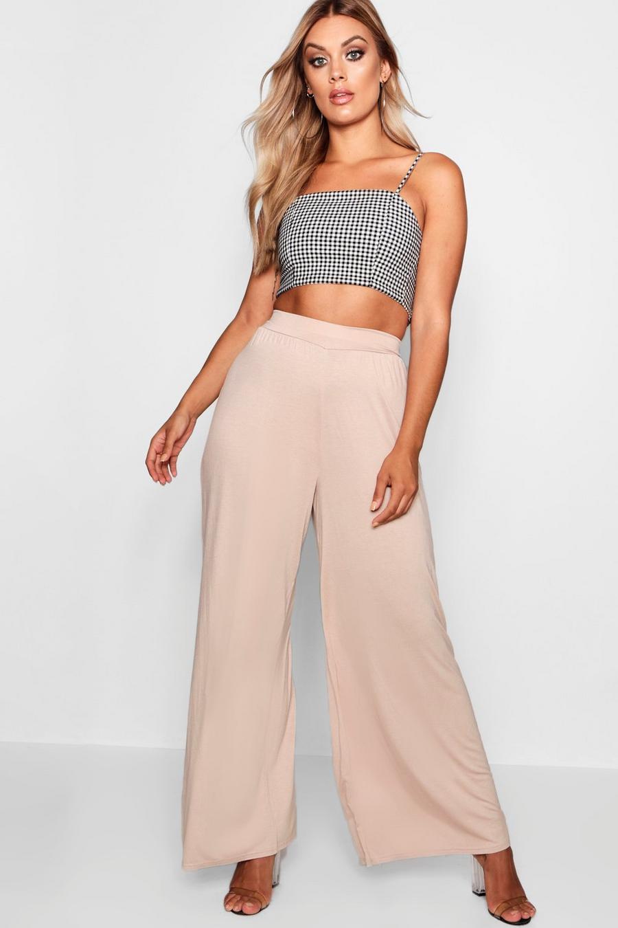 Stone Plus Jersey Wide Leg Pants image number 1