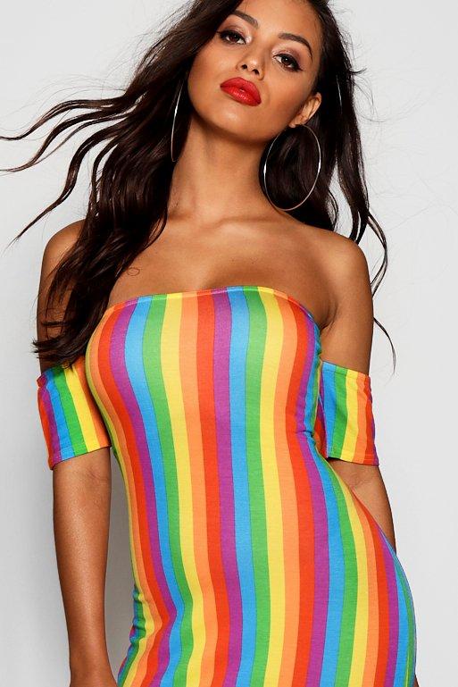 Rainbow tube dress hotsell