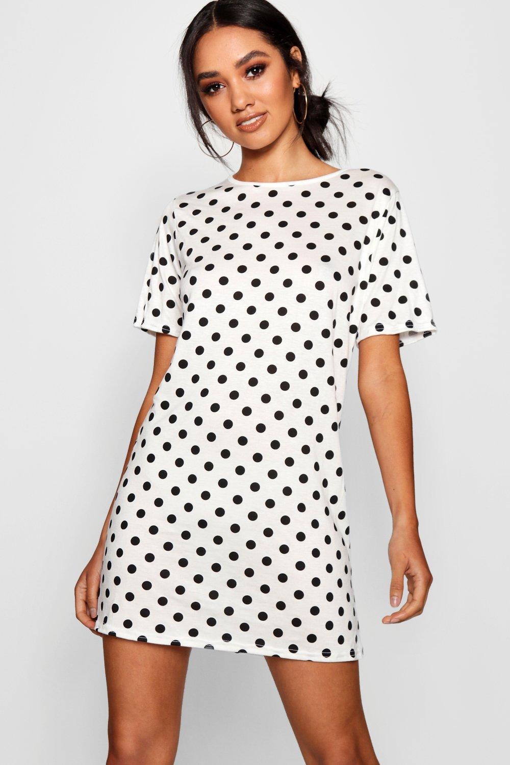 polka dot t shirt dress