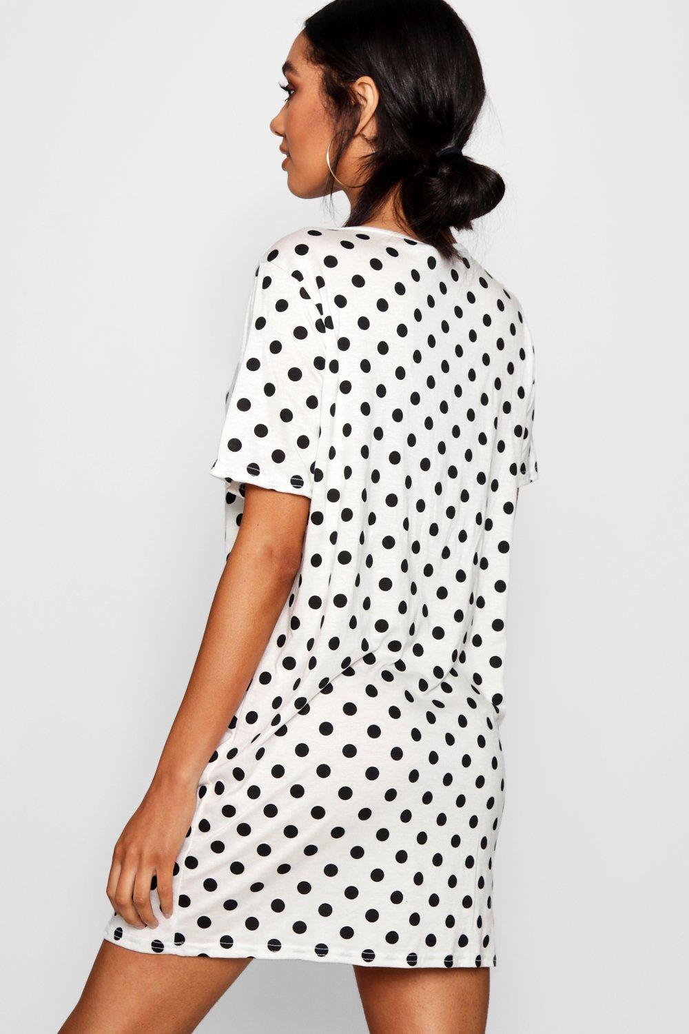 Polka dot shop t shirt dress