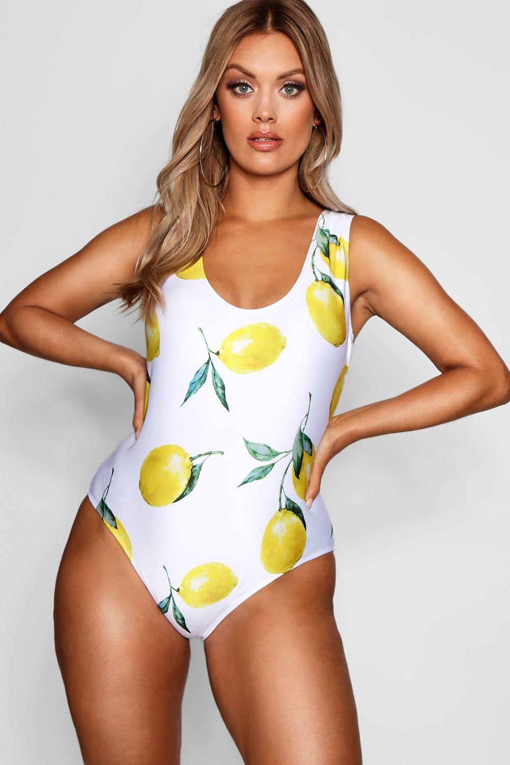 Maillot de discount bain motif citron