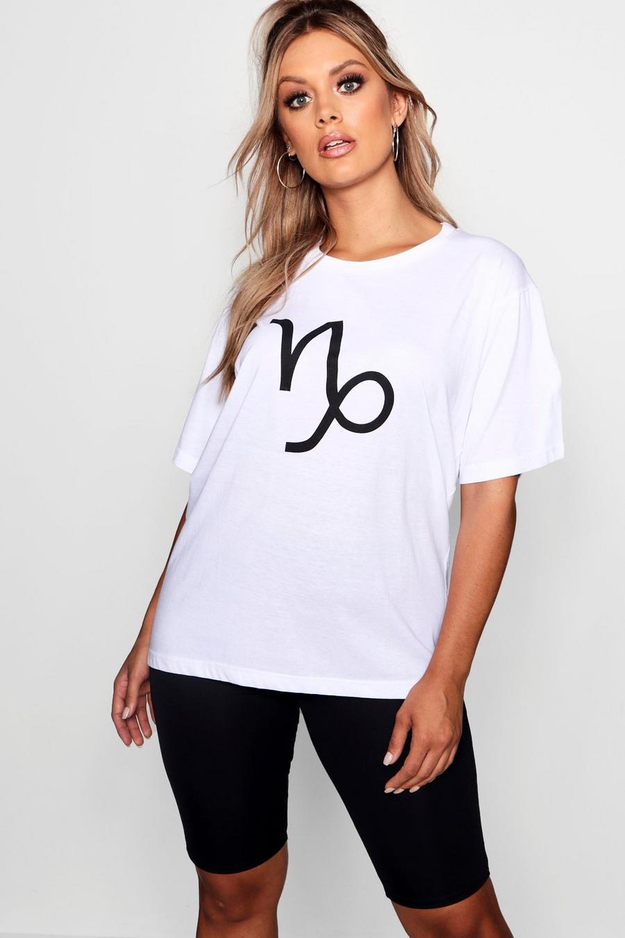 Plus - Lottie - T-shirt symbole Capricorne, Blanc image number 1