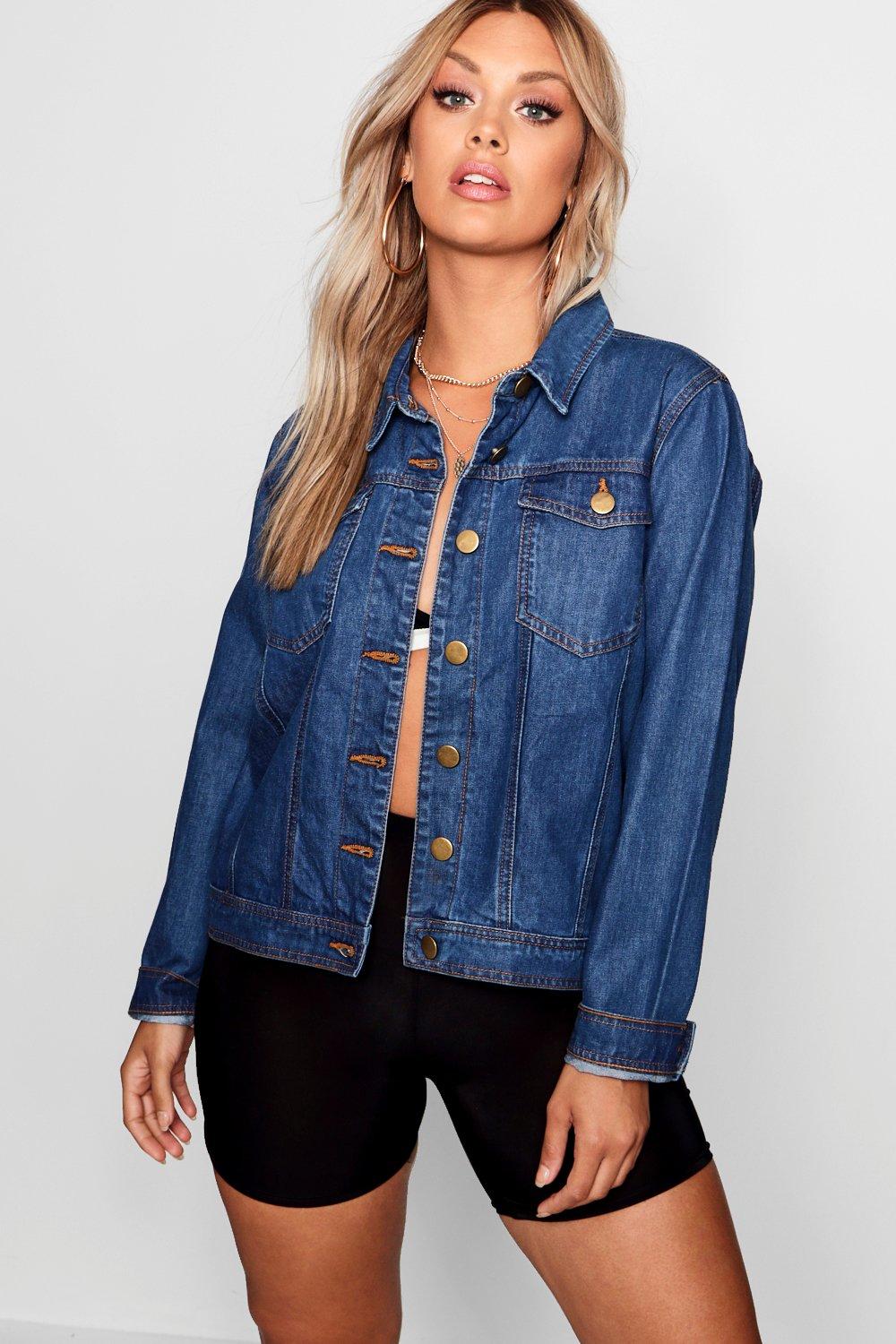 boohoo plus denim jacket