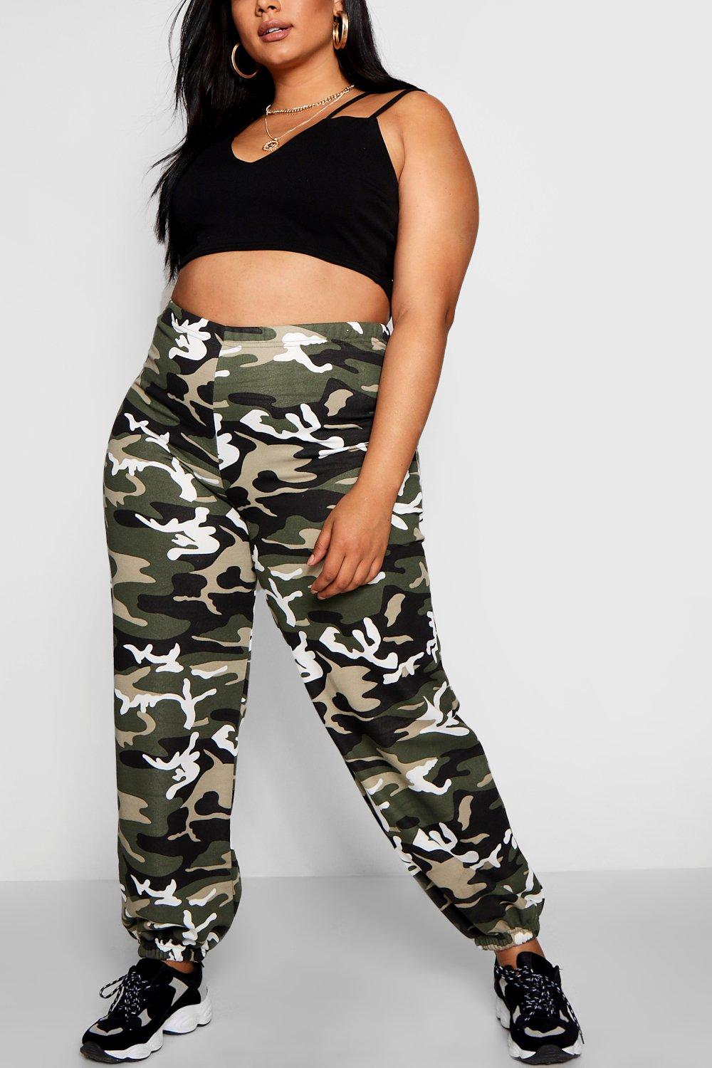 Plus Camo Cargo Pants