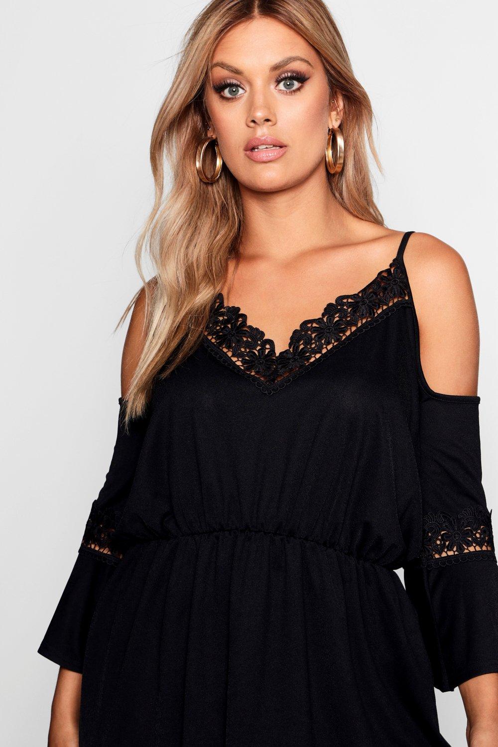 crochet dress boohoo