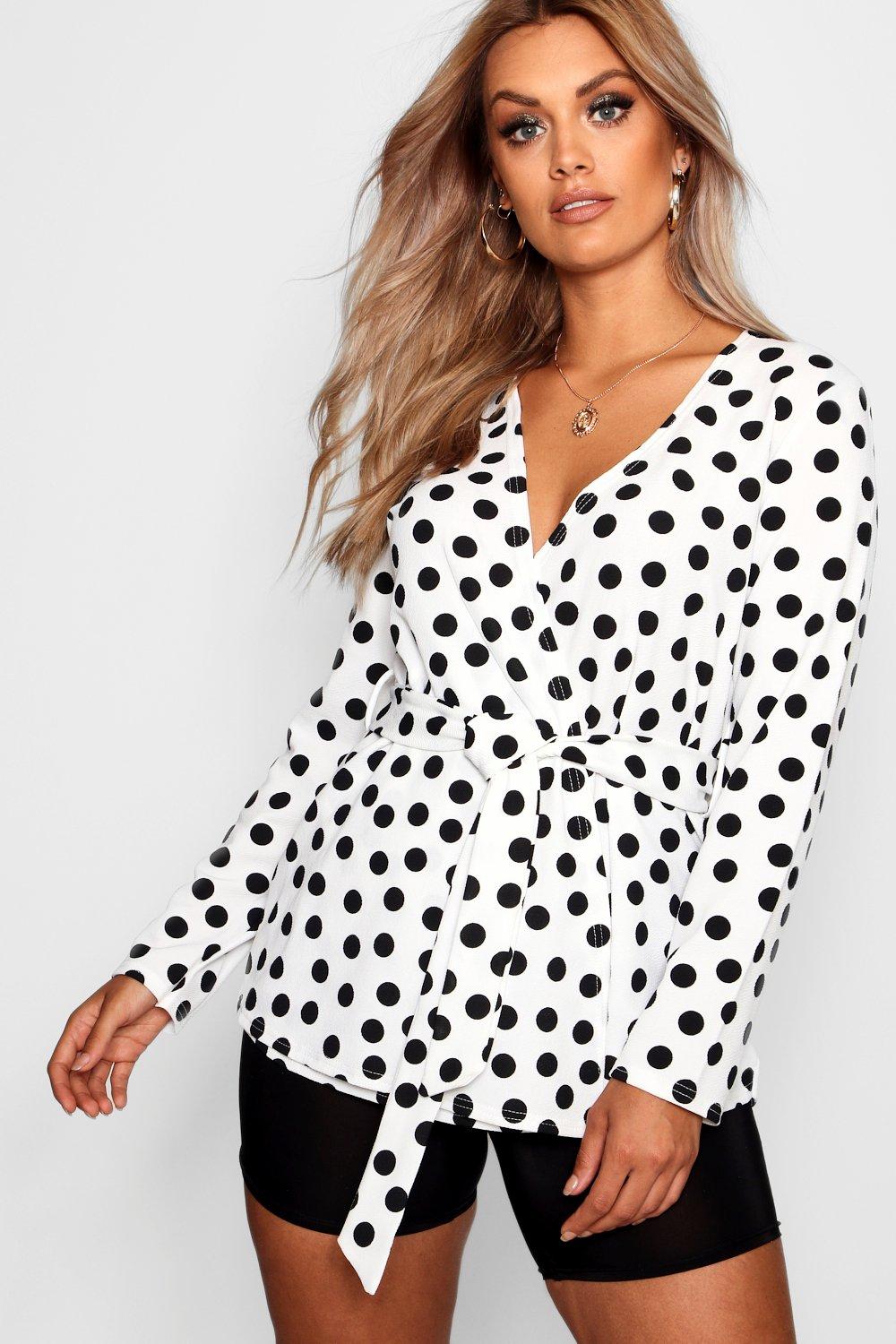 boohoo polka dot top