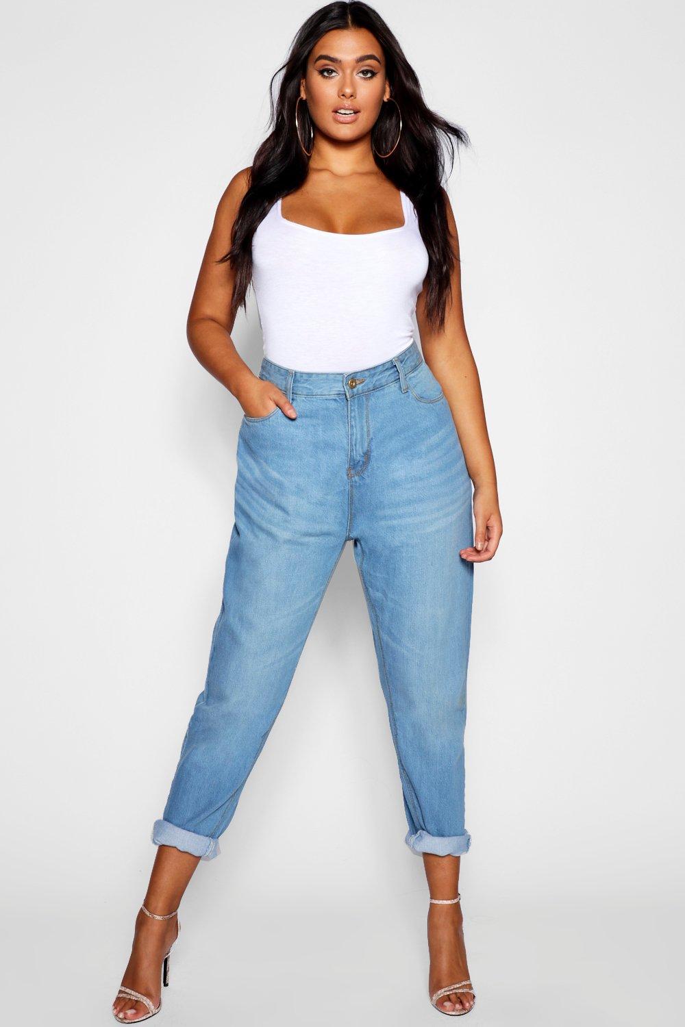 plus size high waisted mom shorts