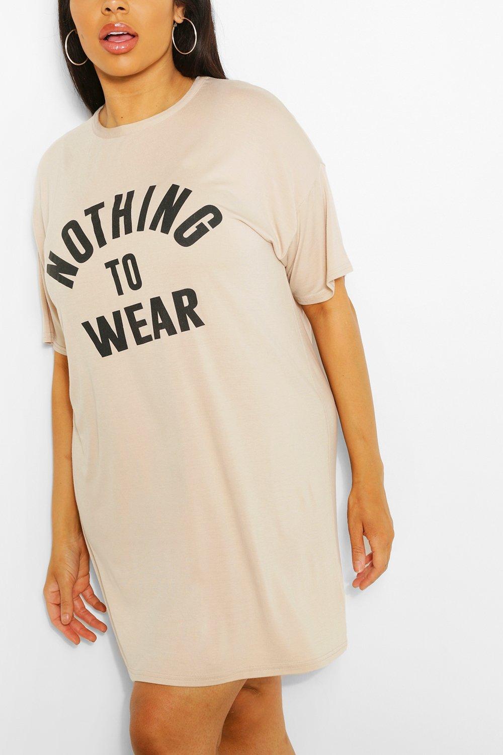 boohoo plus t shirt dress