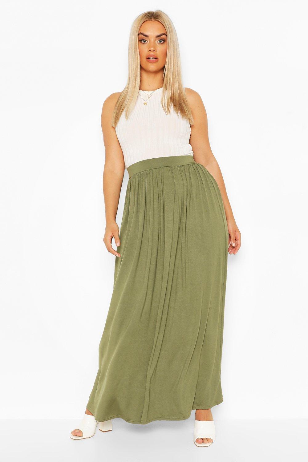 maxi skirt khaki