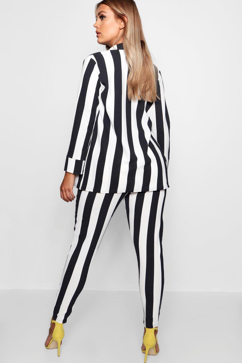 boohoo black and white striped dress
