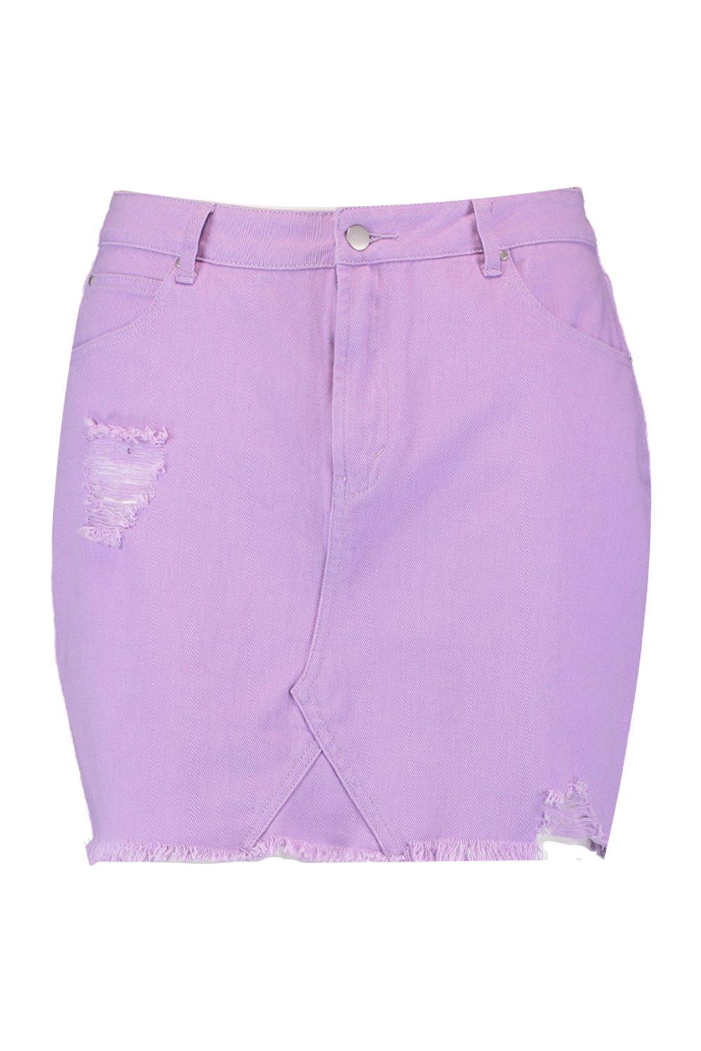 Light purple denim store skirt