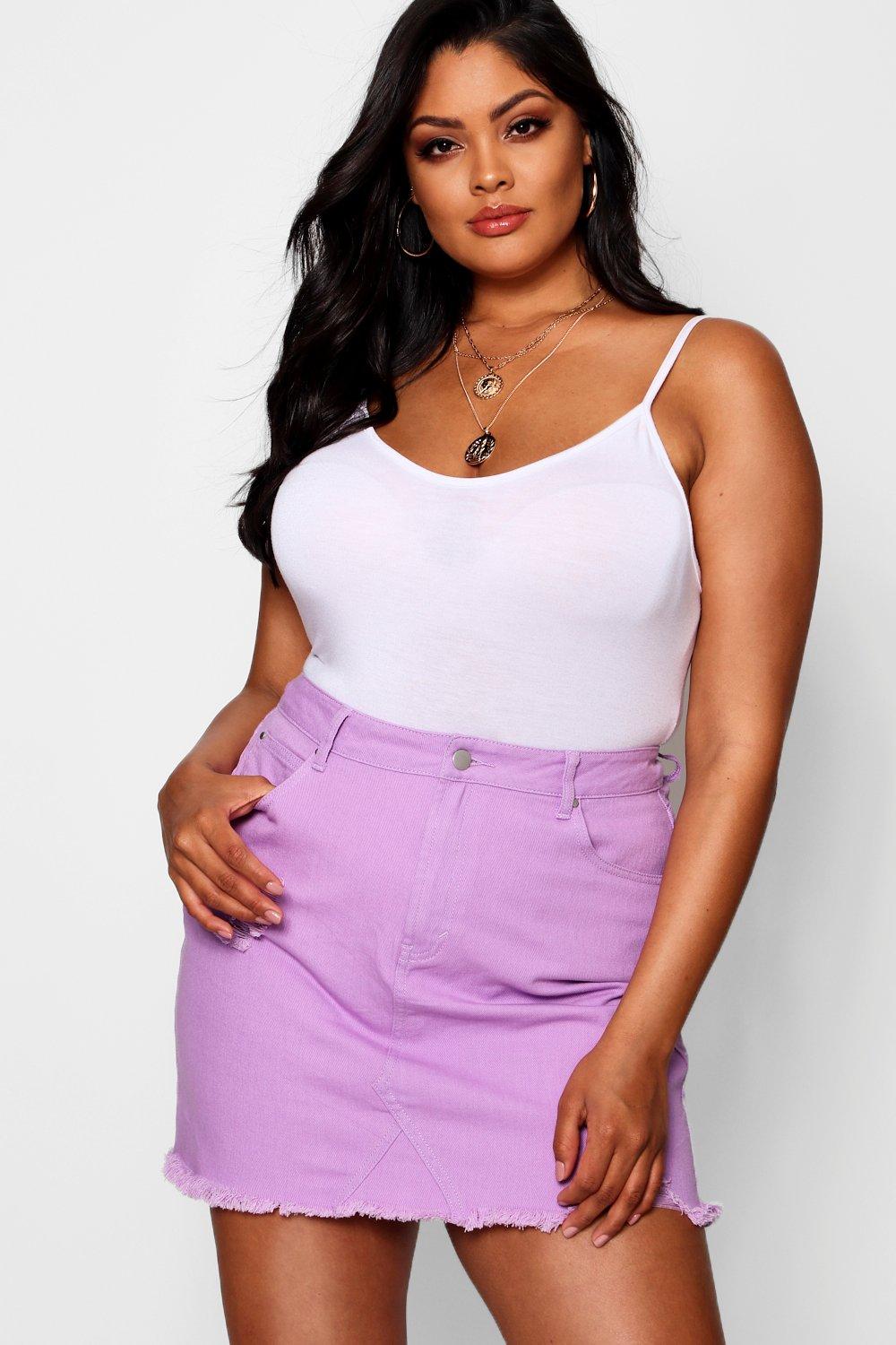 Lilac denim shop skirt