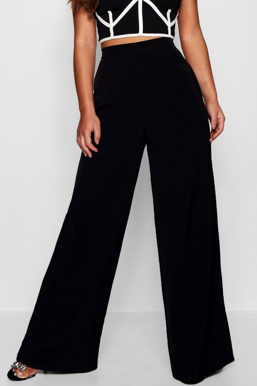 high waisted wide leg trousers