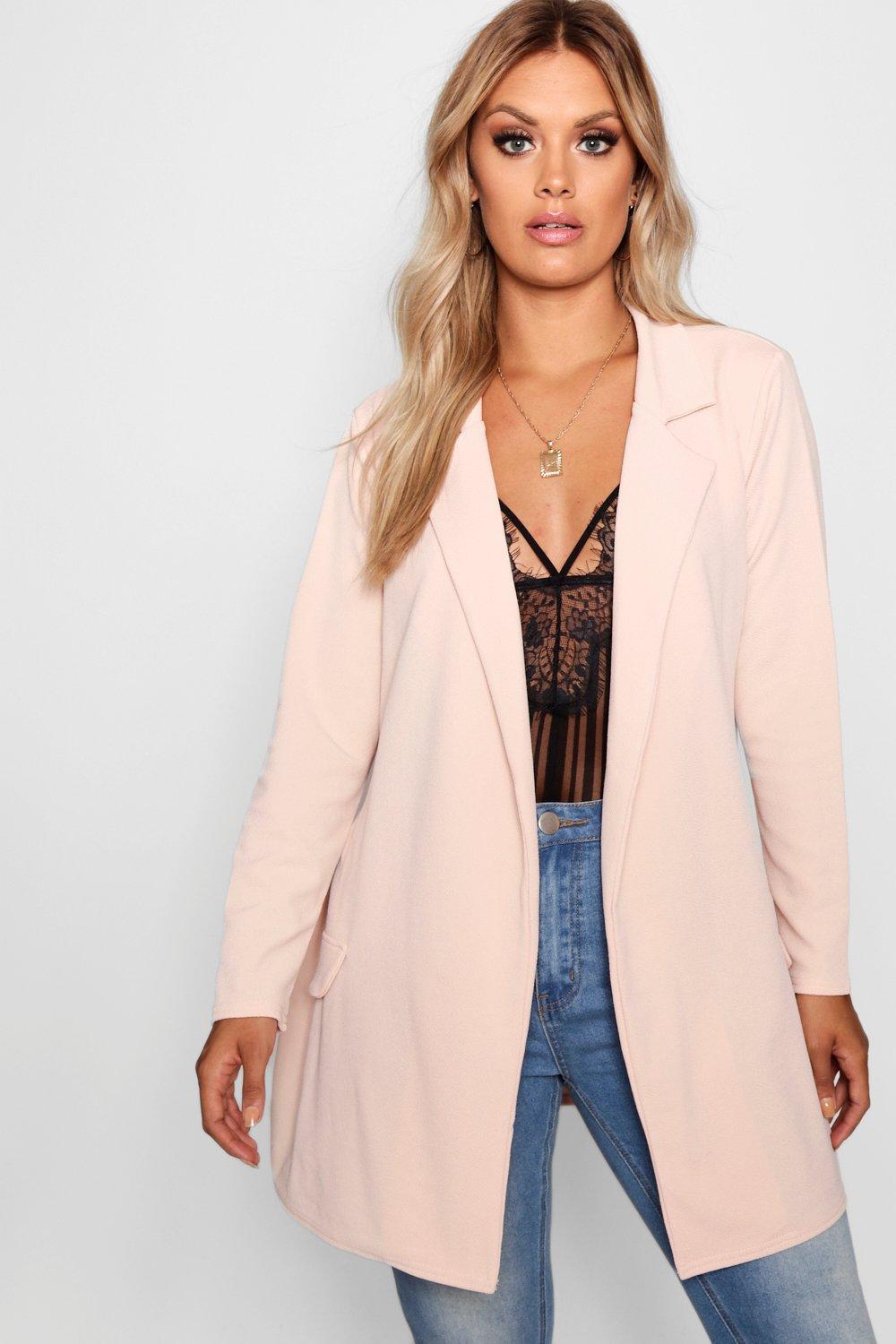 boohoo plus blazer