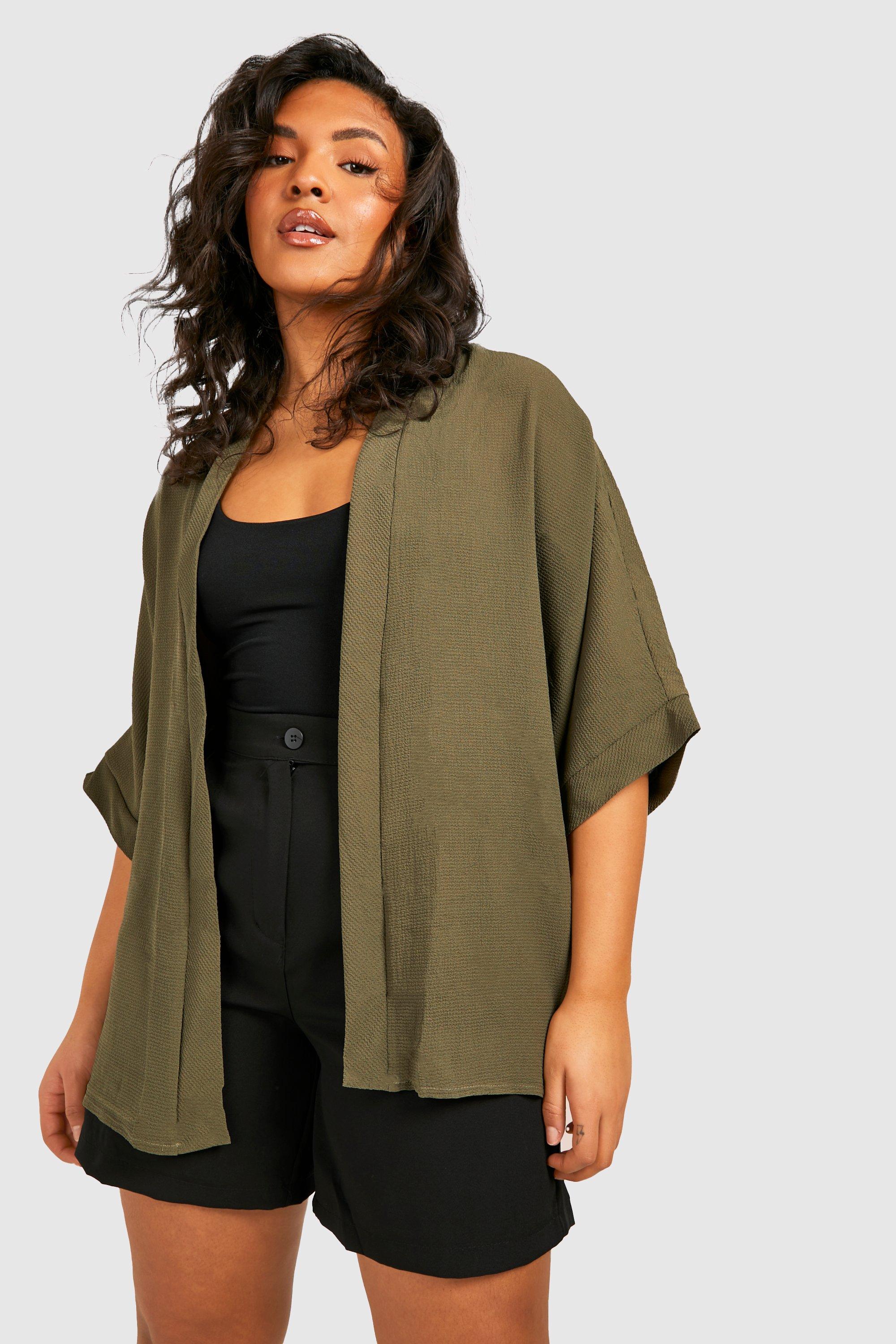 ASOS DESIGN jersey kimono cardigan in brown