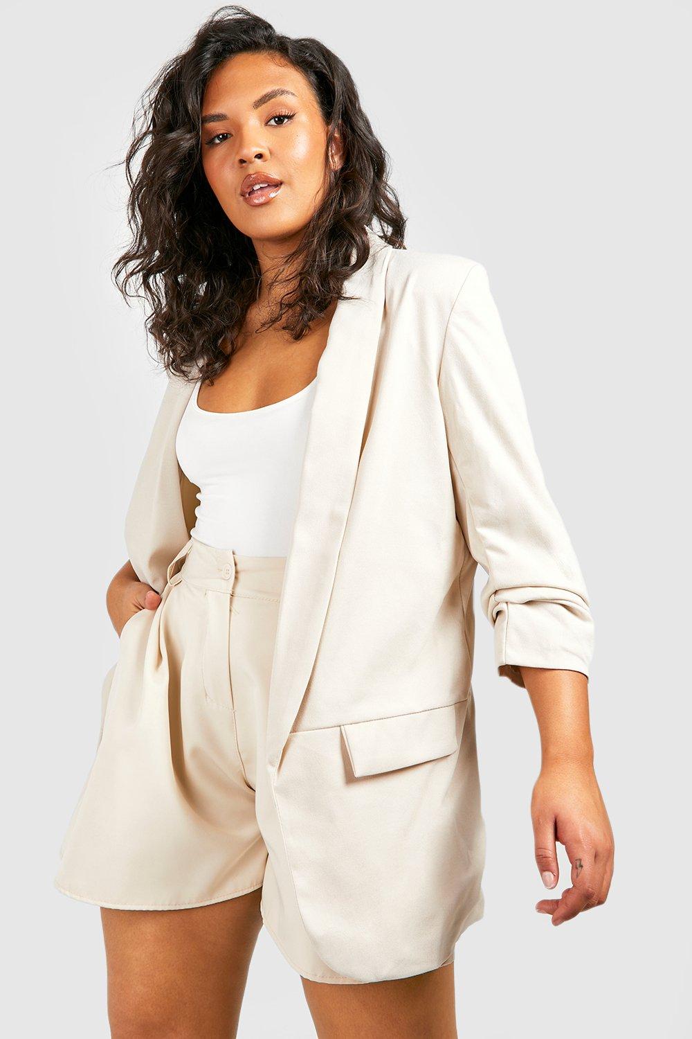 boohoo plus blazer