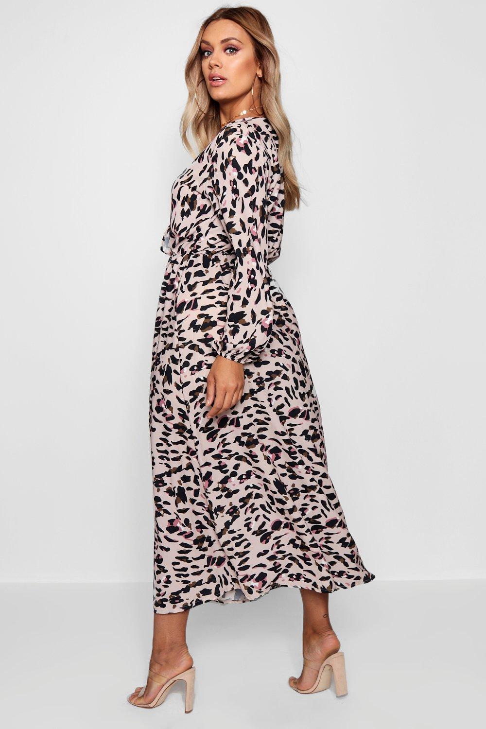 Plus Leopard Midi Dress