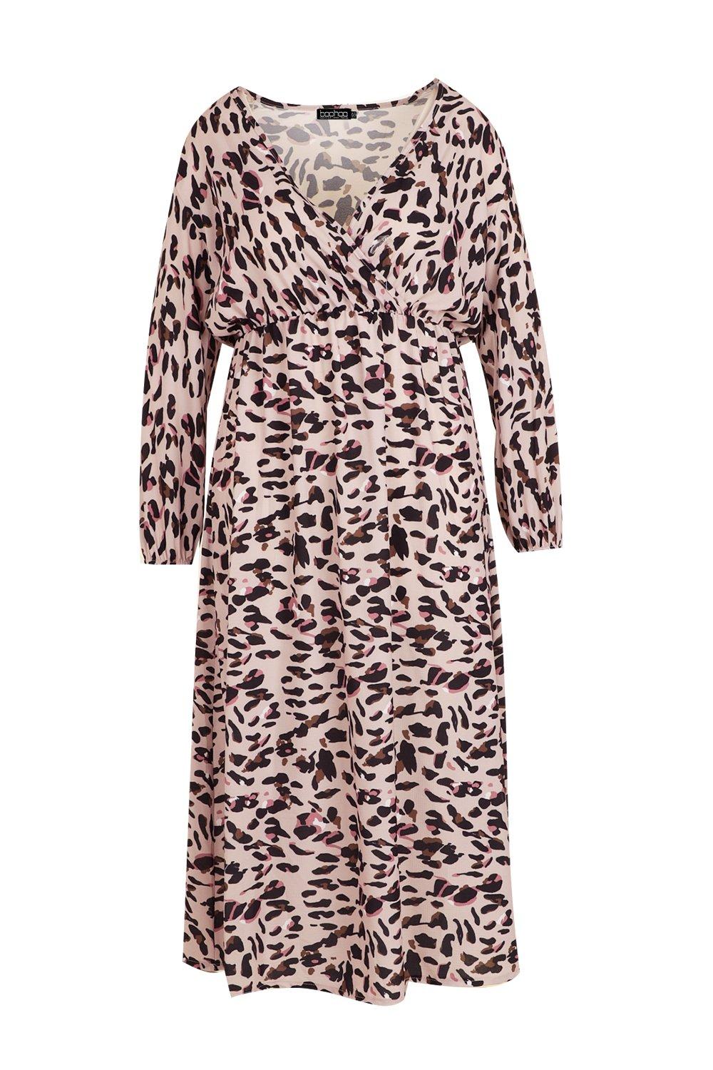 Plus Leopard Midi Dress